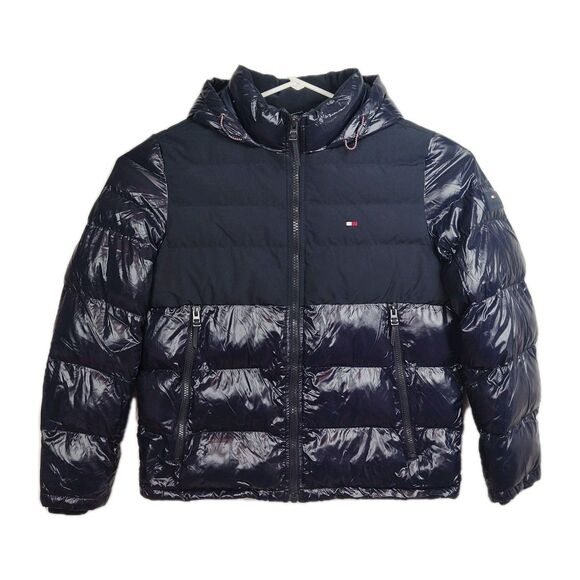 Tommy Hilfiger Other - Tommy Hilfiger Puffer Coat Men's XL Navy Blue Full-Zip Hooded Insulated